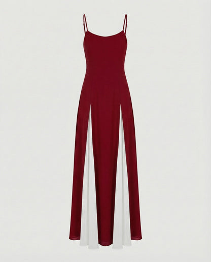 Damen Maxikleid Lang mit Schlitz Elegant