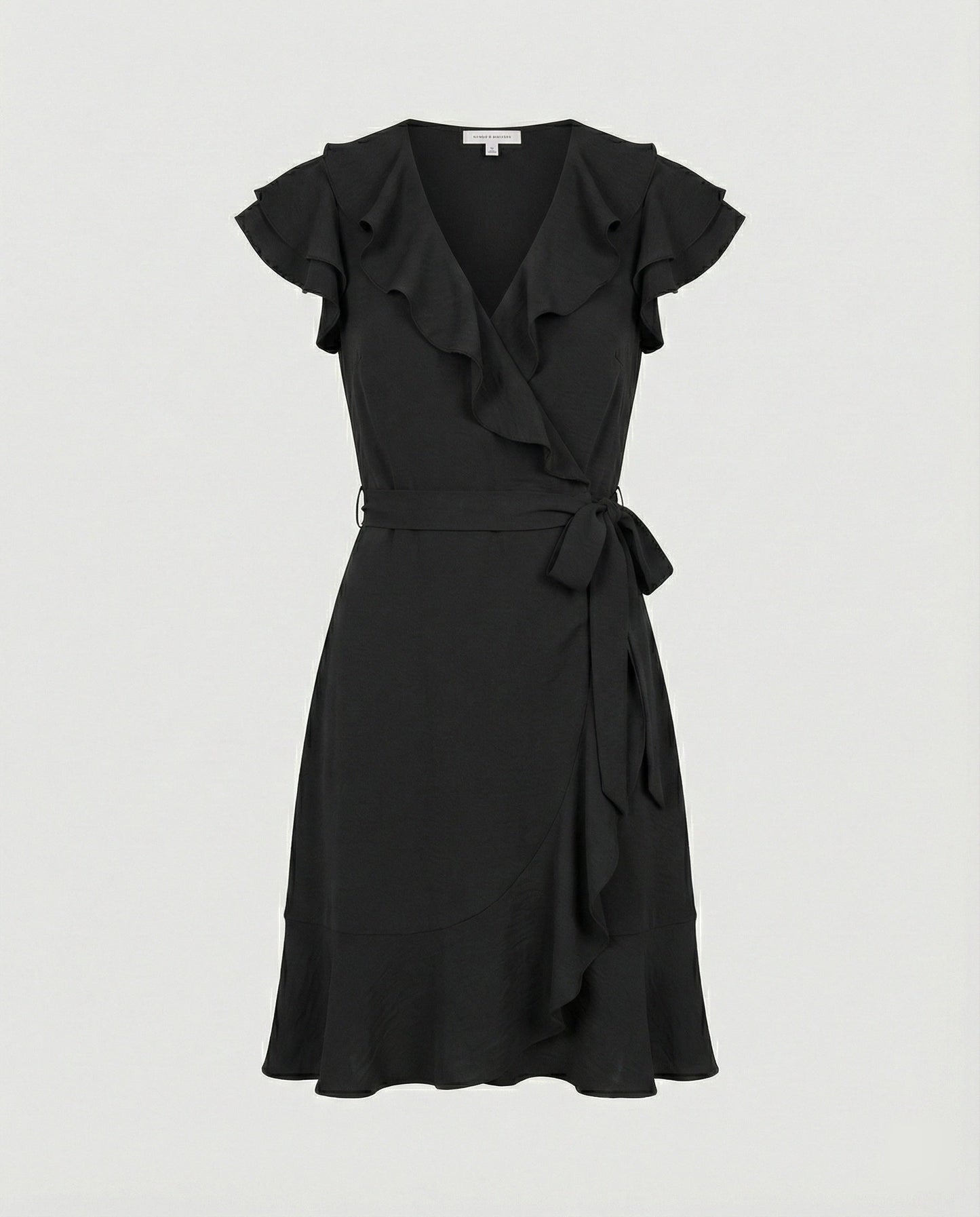 Damen Wickelkleid mit Rüschen und Taillengürtel Modern - Norvielle