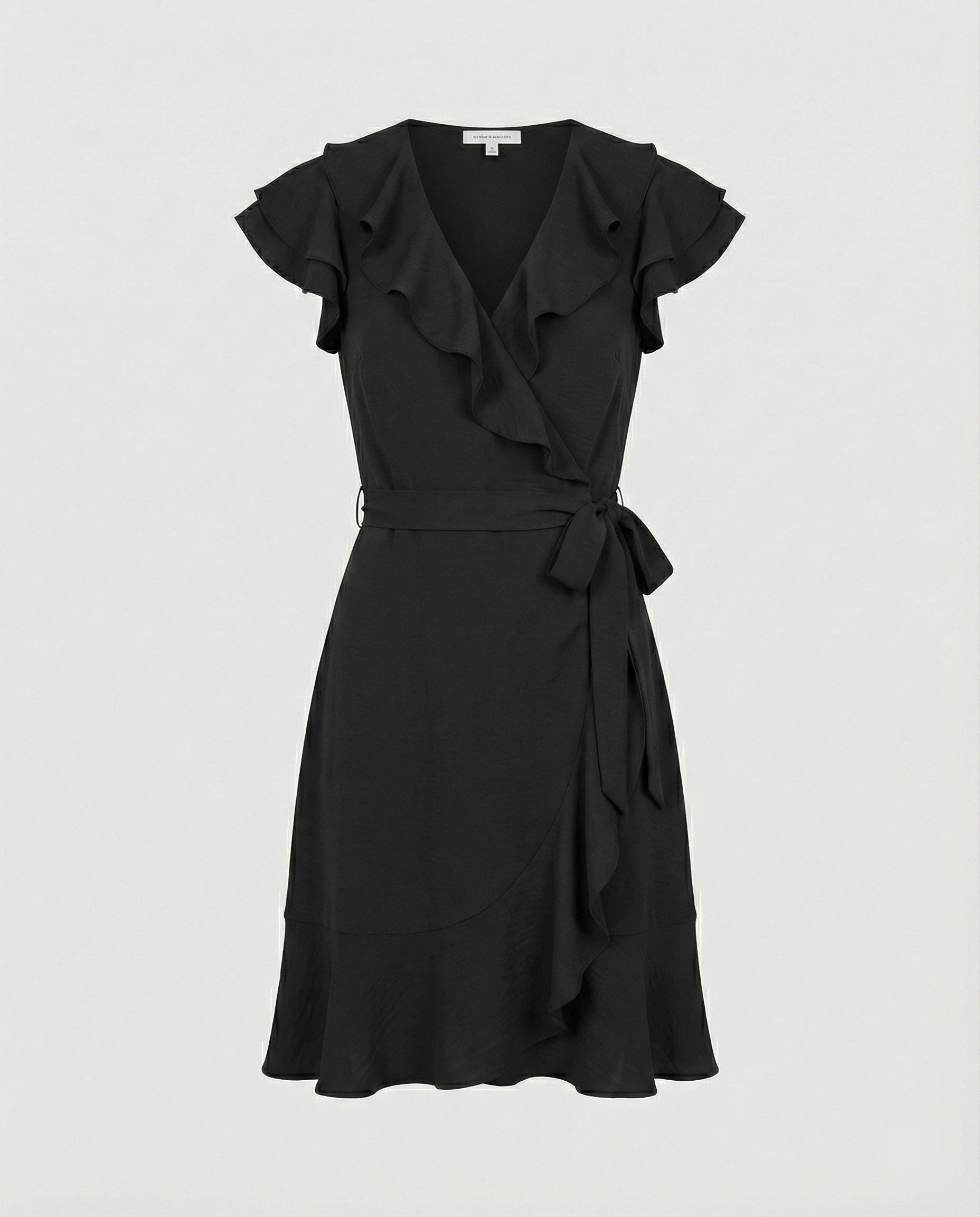 Damen Wickelkleid mit Rüschen und Taillengürtel Modern - Norvielle