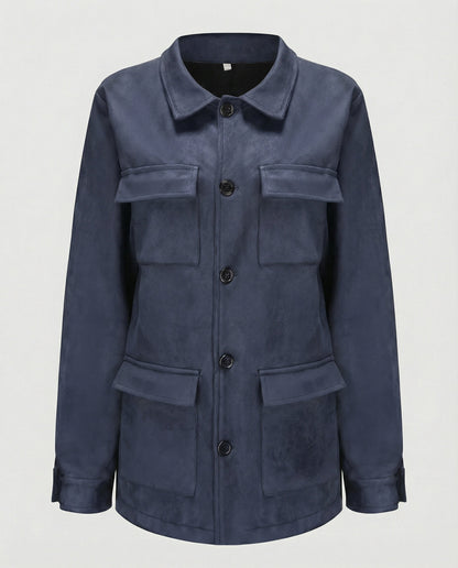 Damen Velourslederjacke Modernes Design