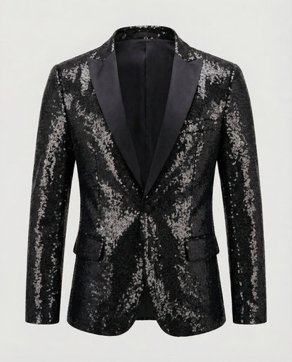 Herren Paillettenblazer Glitzer