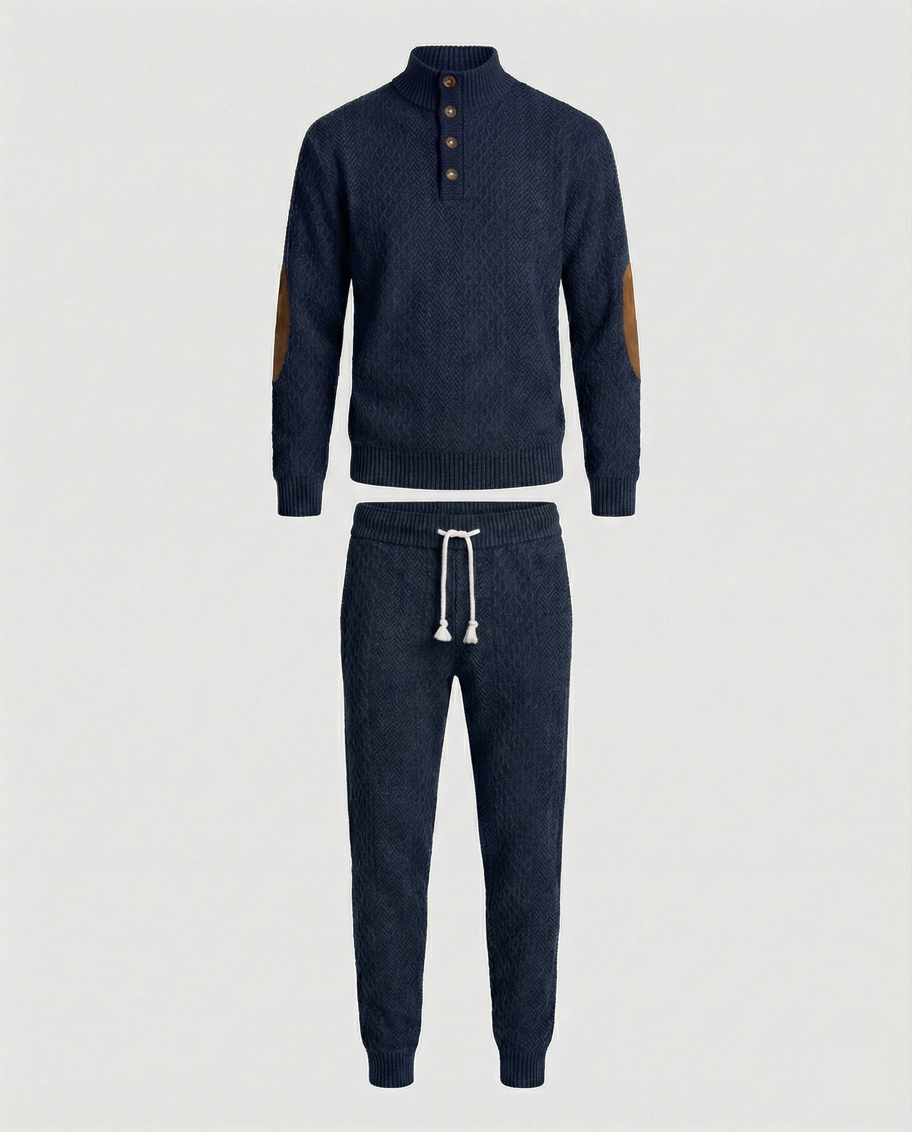 Herren Strickanzug Langarm Stehkragen Modern - Norvielle