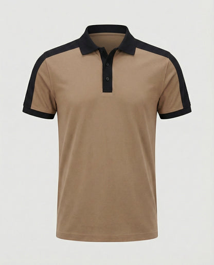 Herren Poloshirt Slimfit Kontrastkragen Modern