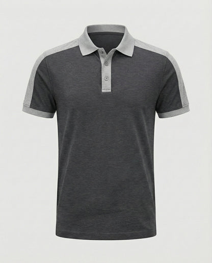Herren Poloshirt Slimfit Kontrastkragen Modern