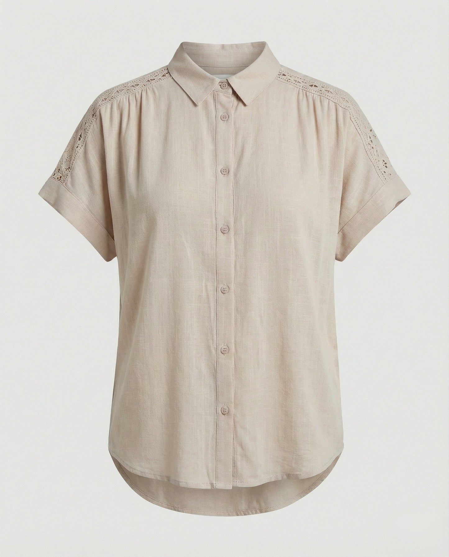 Damen Häkel- Kurzarm Bluse Sommer