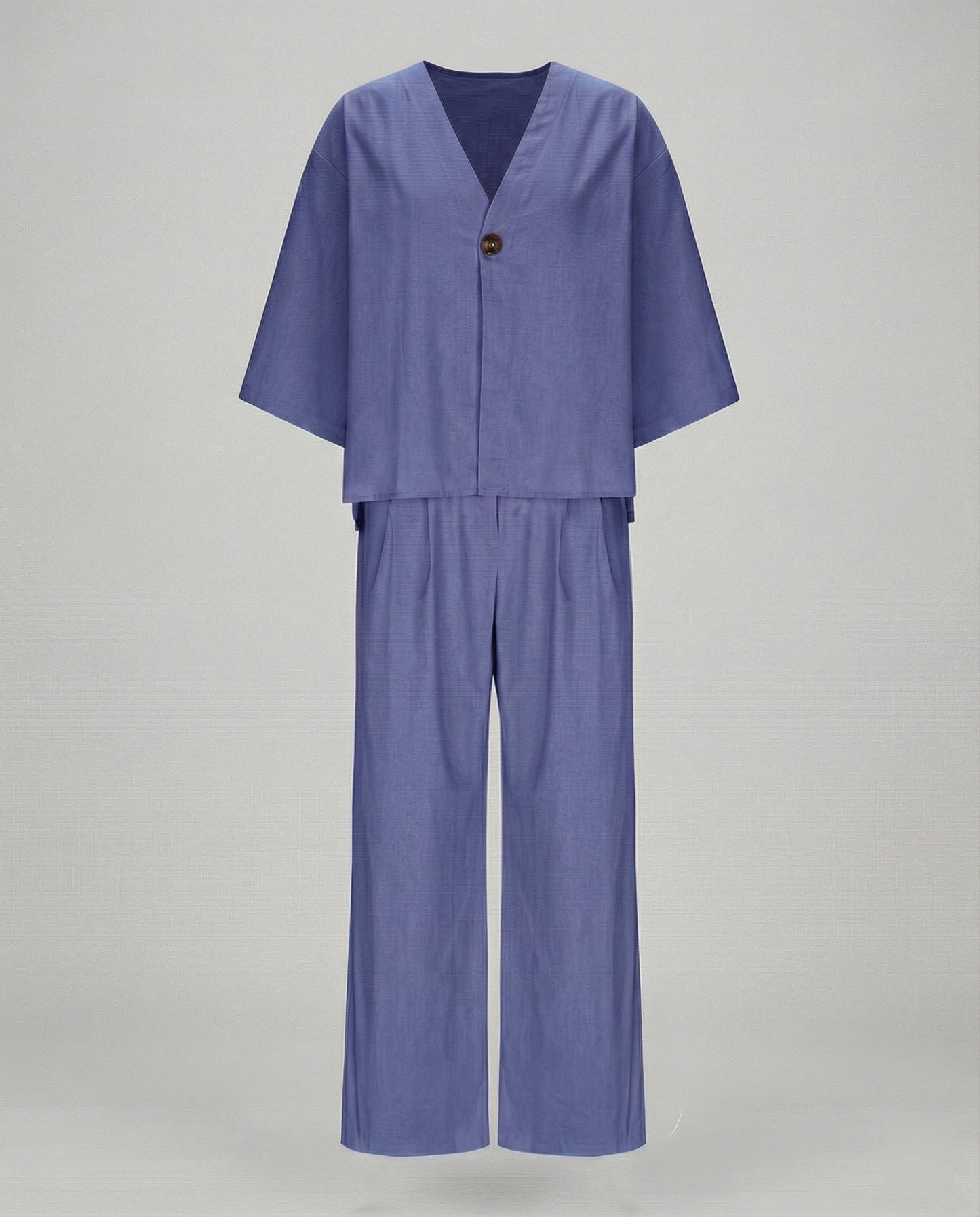 Damen Oversized Bluse Set Zweiteiler Modern