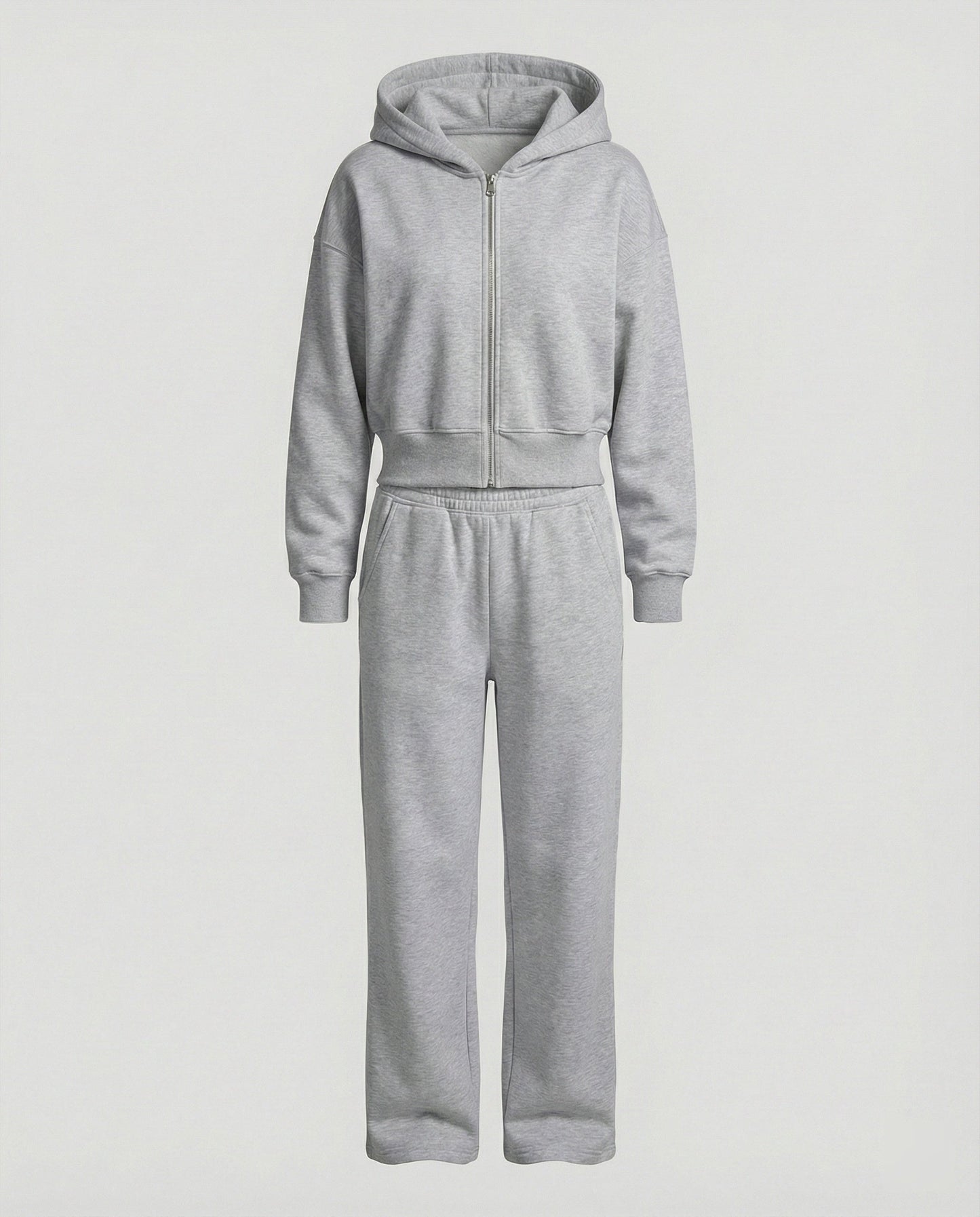Damen Sweatanzug Reißverschluss Jogginganzug Bequem