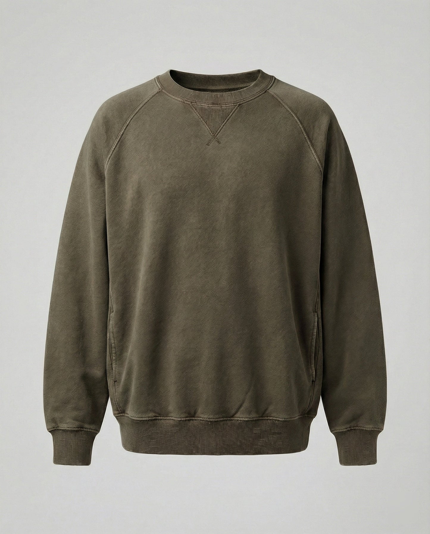 Kaschmir Sweatshirt Damen V-Ausschnitt Bequem Grau