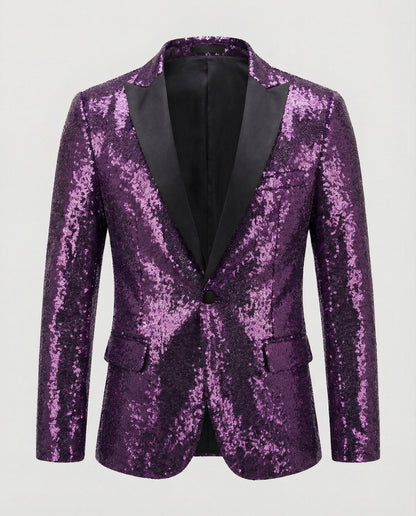 Herren Paillettenblazer Glitzer