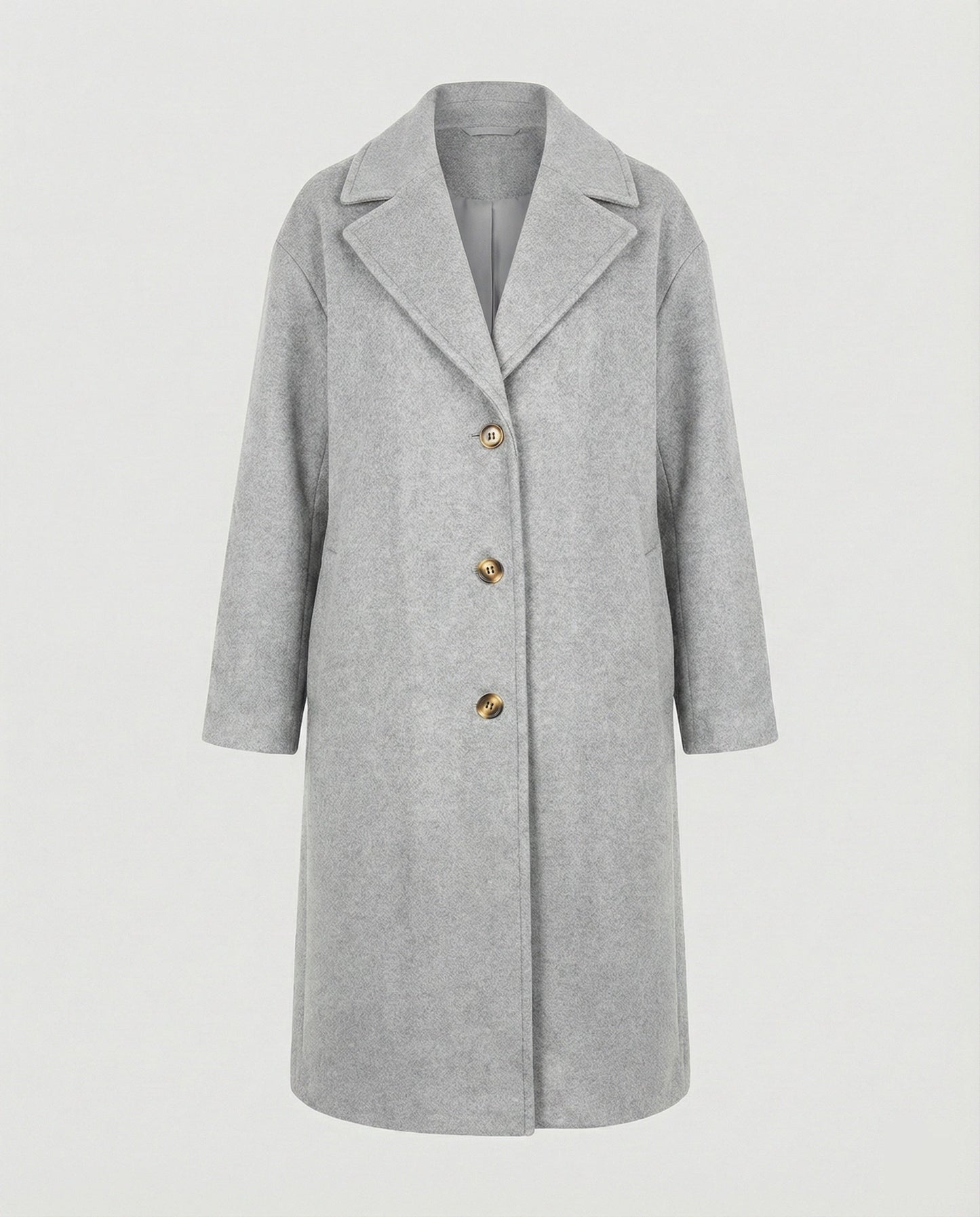 Damen Wollmantel Oversized Elegant mit Knöpfen Winter