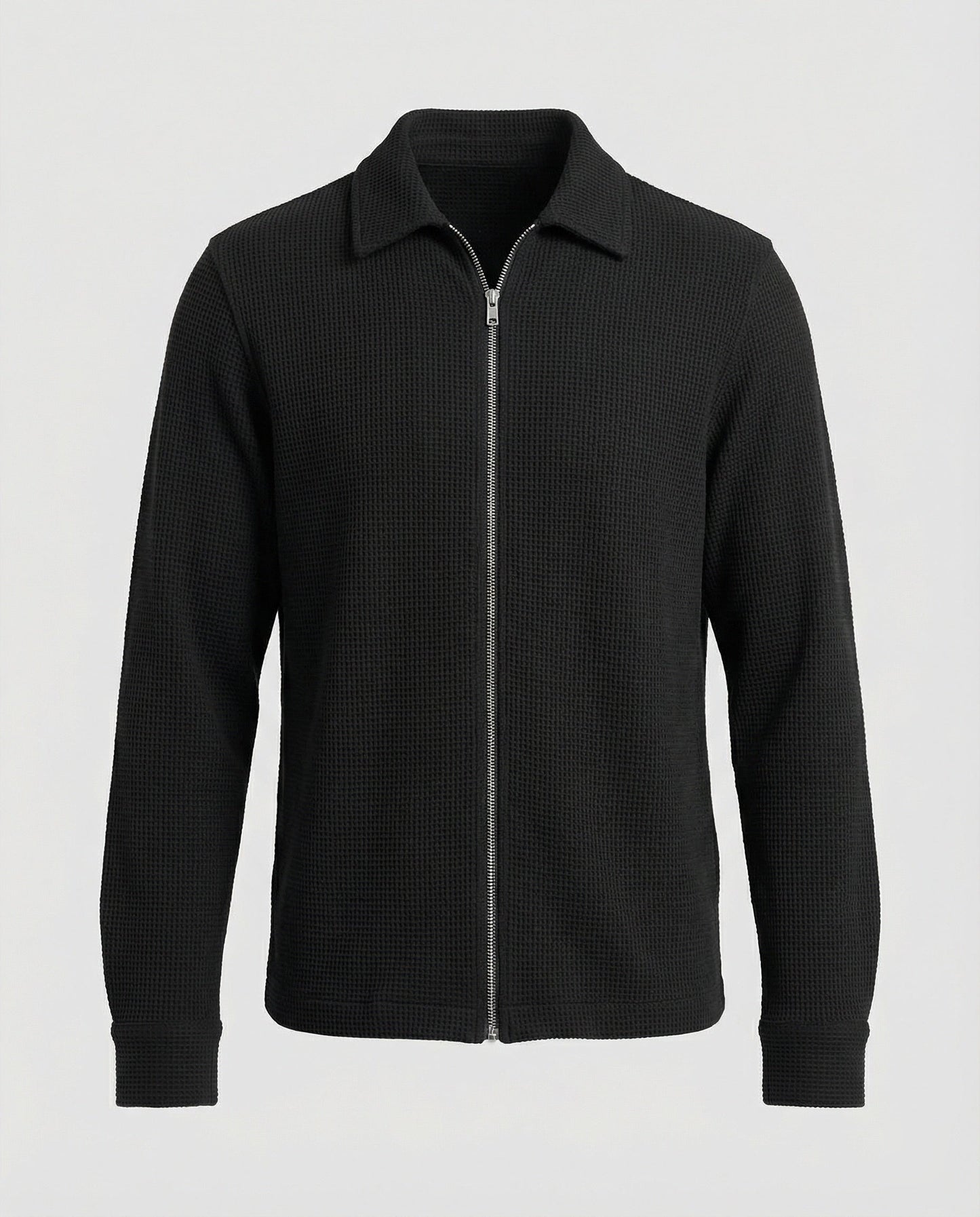 Herren Langarmshirt Elegantes Design Reißverschluss