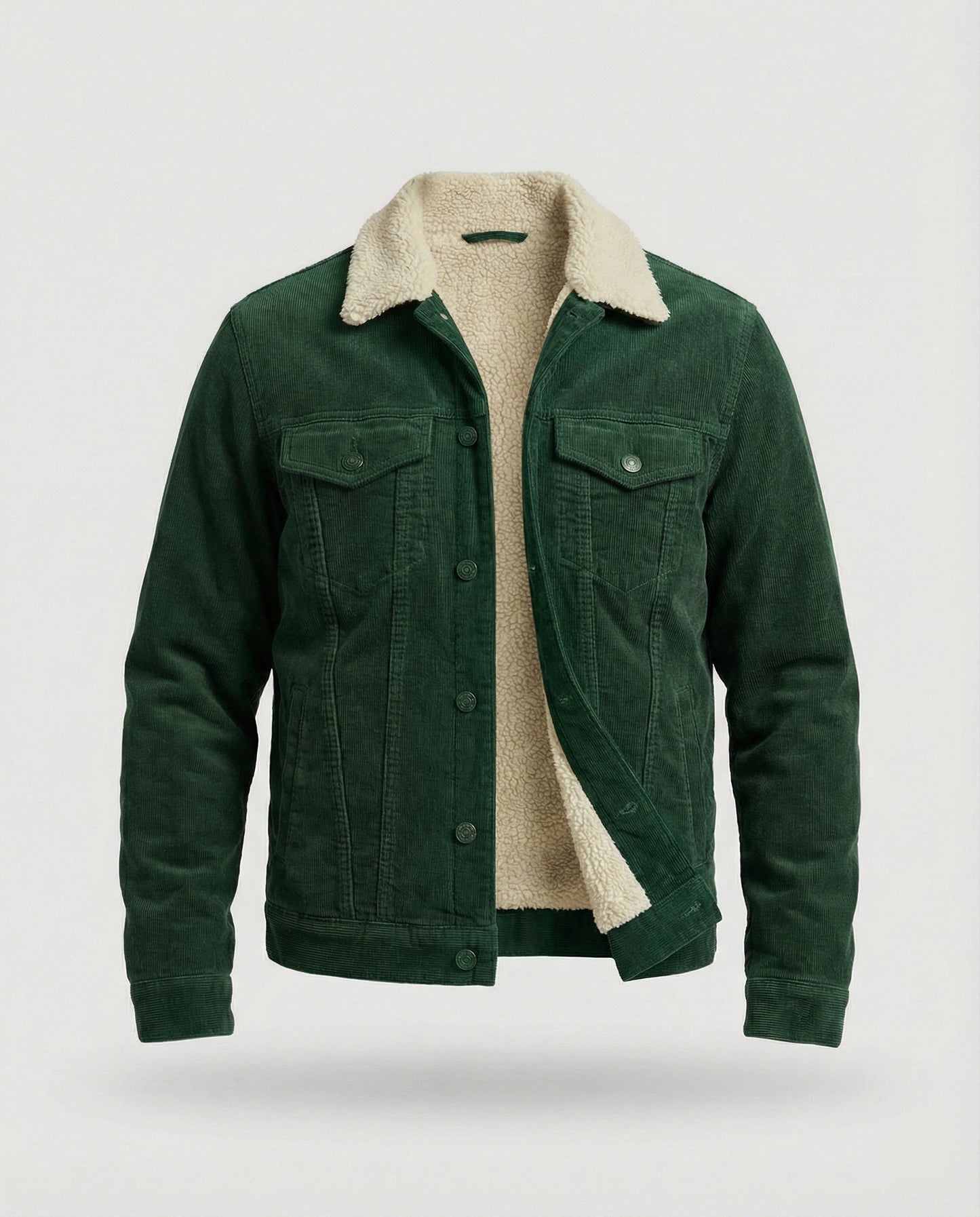 Herren Lederjacke Cord Elegant