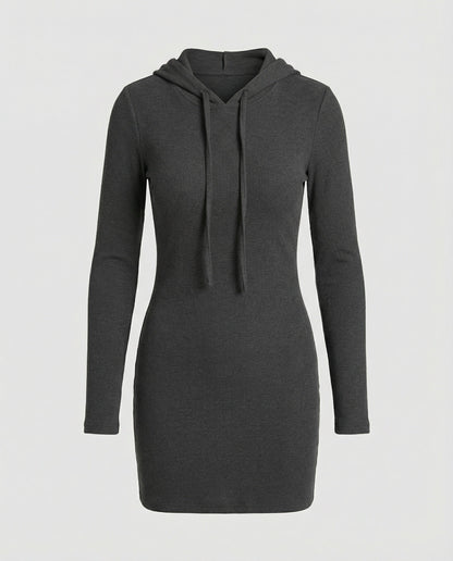 Damen Kapuzenkleid Stretch Sportlich