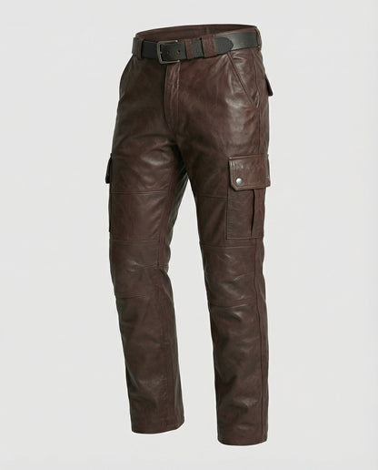 Herren Lederhose Cargo Robust Mit vielen Taschen