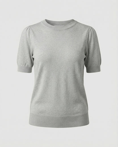 Damen Kurzarm-Pullover Baumwolle Modern