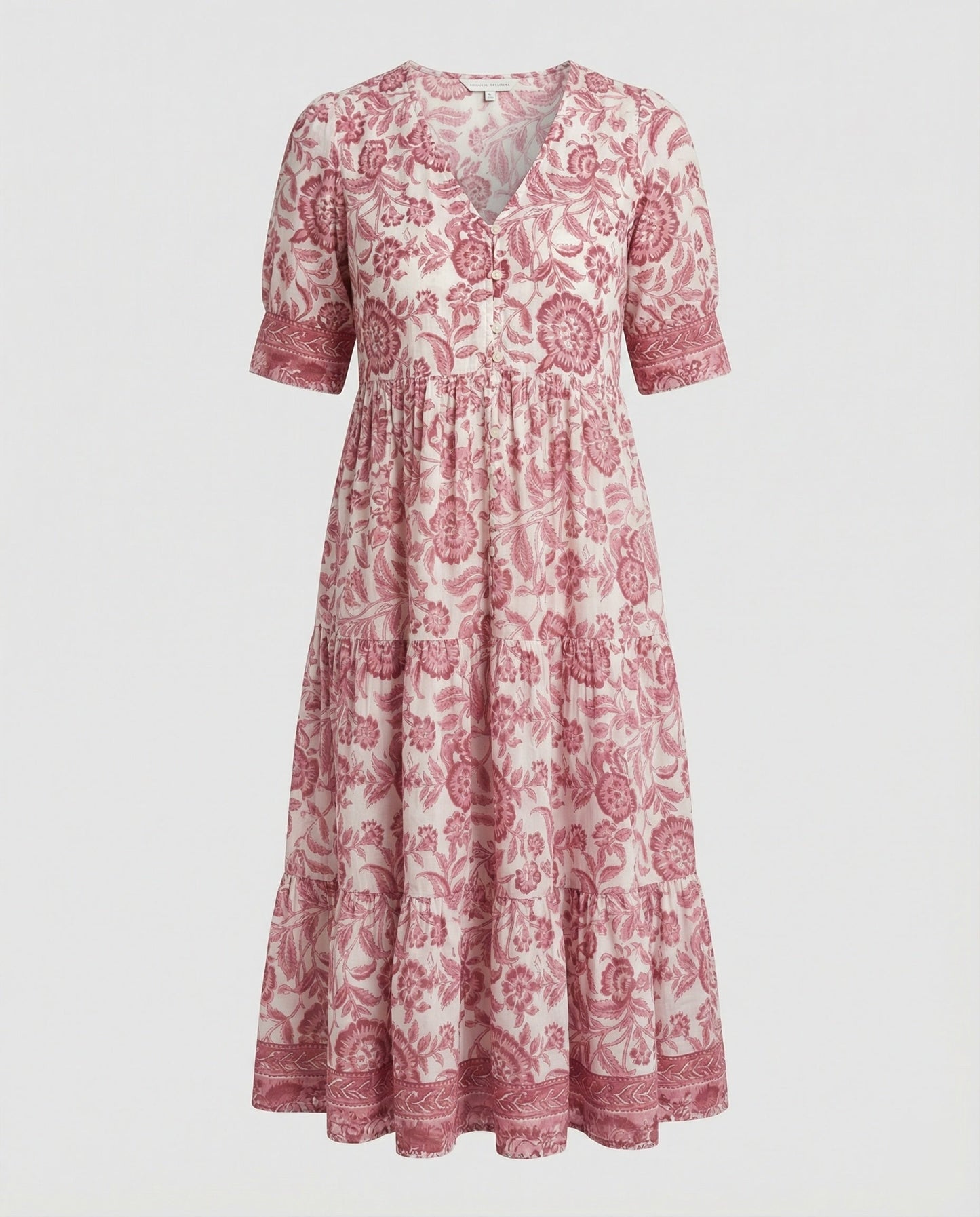Damen Langkleid Blumenmuster Sommerkleid