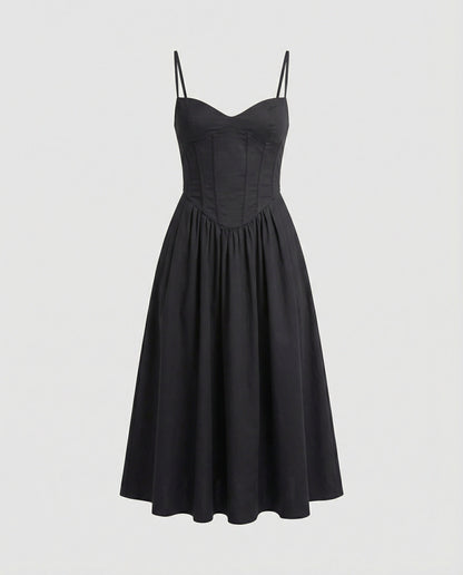 Damen Abendkleid Tailliert Schwingrock Langkleid