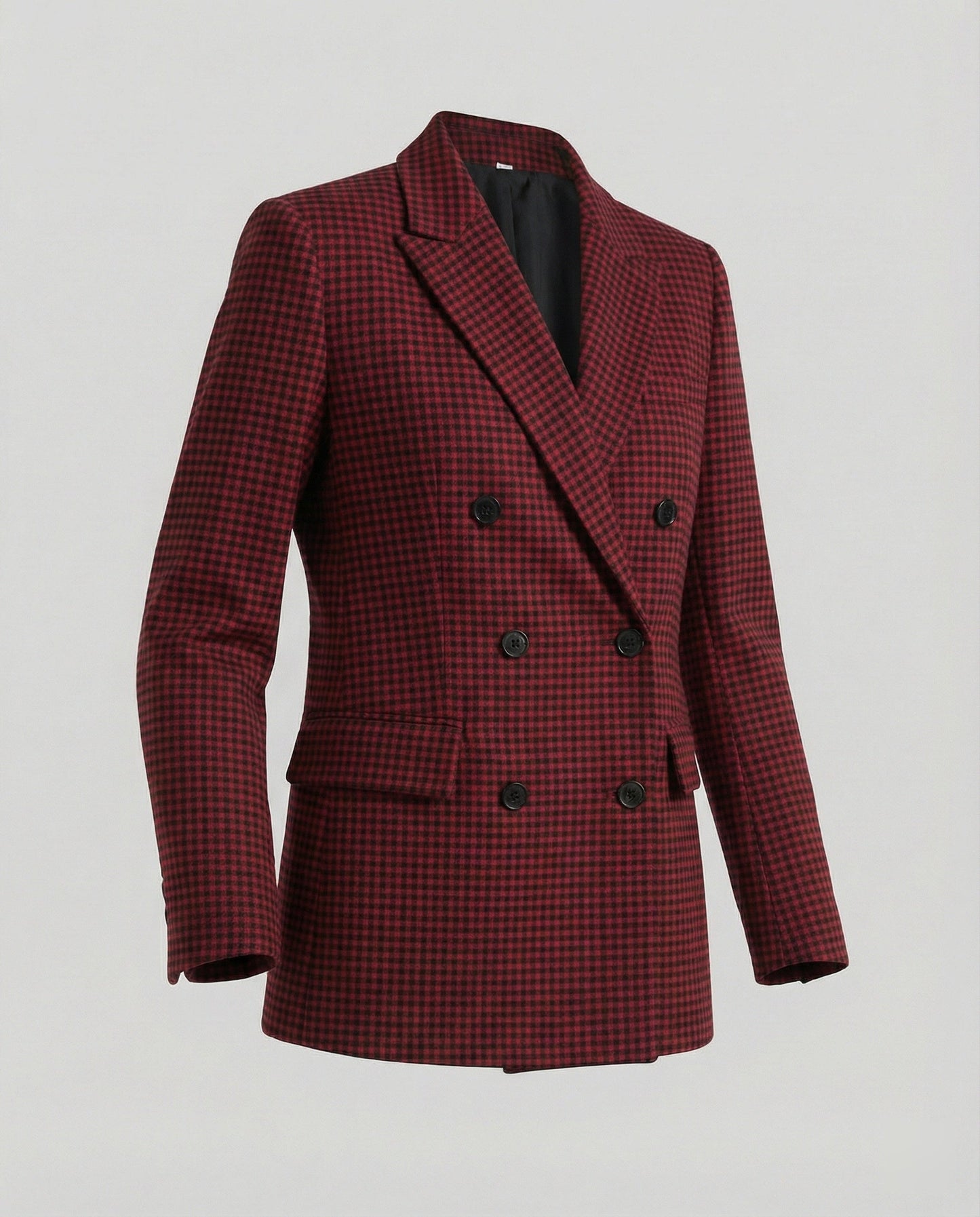 Damen Karo Blazer Modern Kaschmir