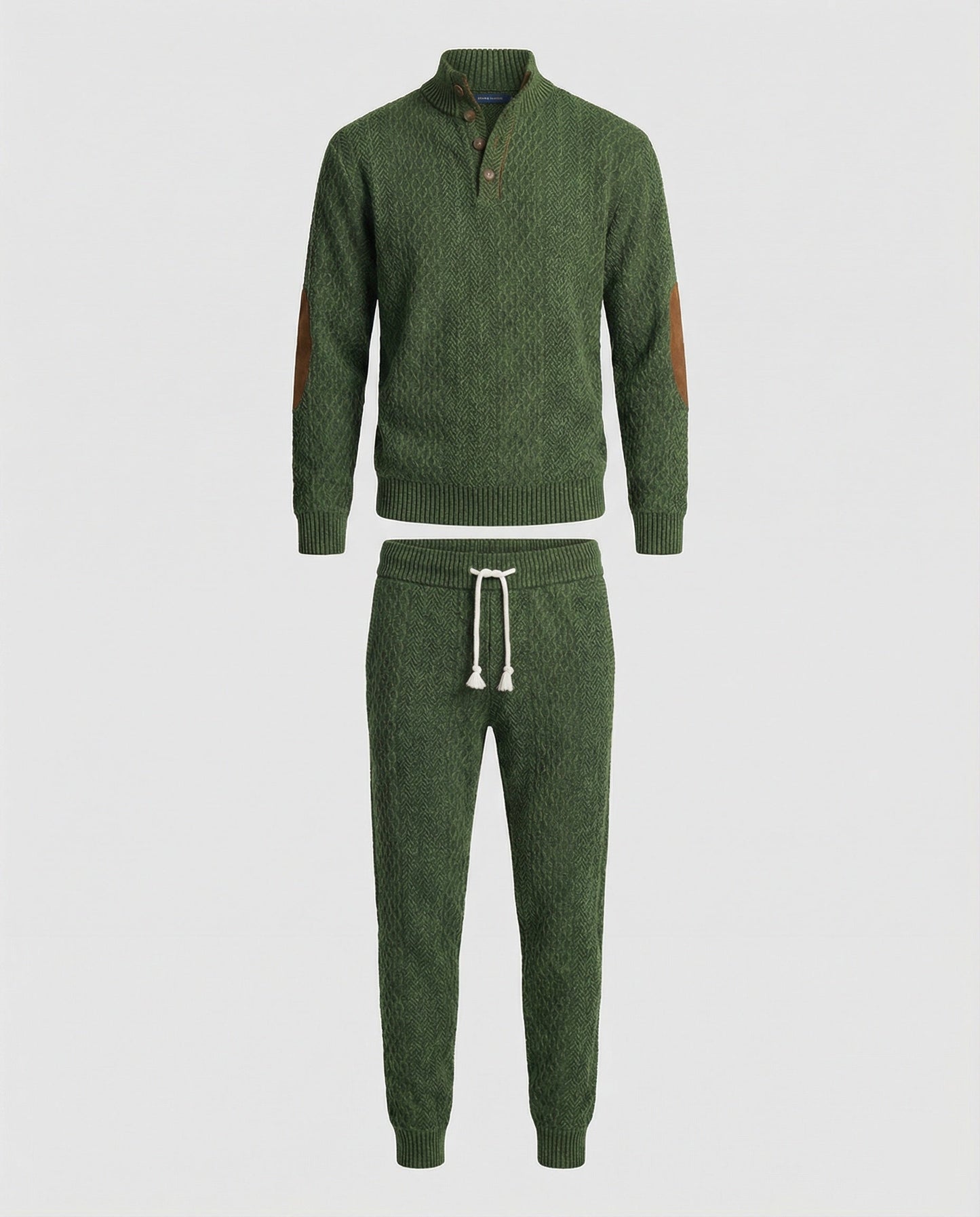 Herren Strickanzug Langarm Stehkragen Modern
