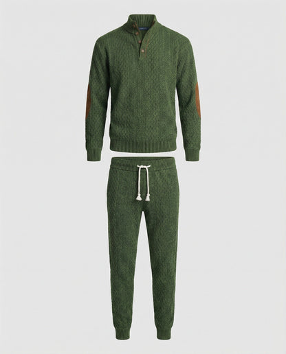 Herren Strickanzug Langarm Stehkragen Modern