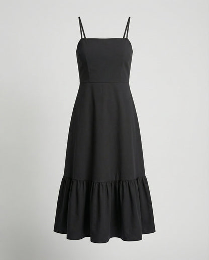 Damen Maxikleid Dünne Träger Sommerkleid