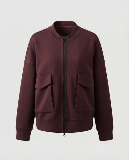 Damen Bomberjacke Modern Vieltaschen