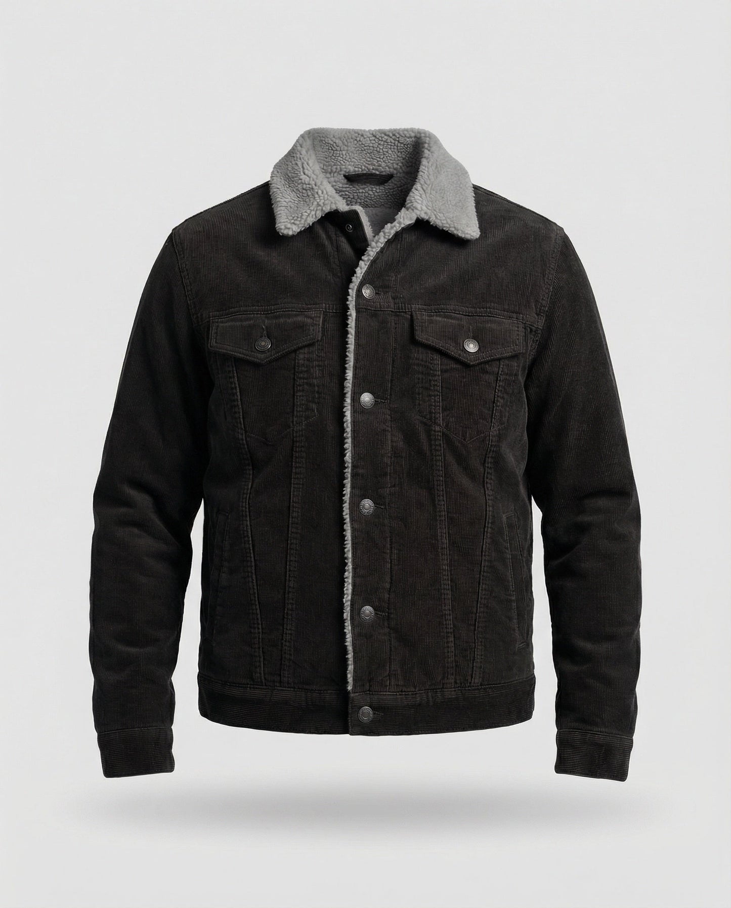 Herren Lederjacke Cord Elegant