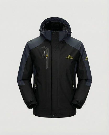 Wasserdichte Outdoor-Jacke mit Kapuze und Verstärkung