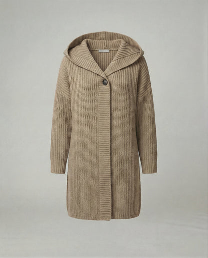 Damen Wolle Weste mit Kapuze Modern