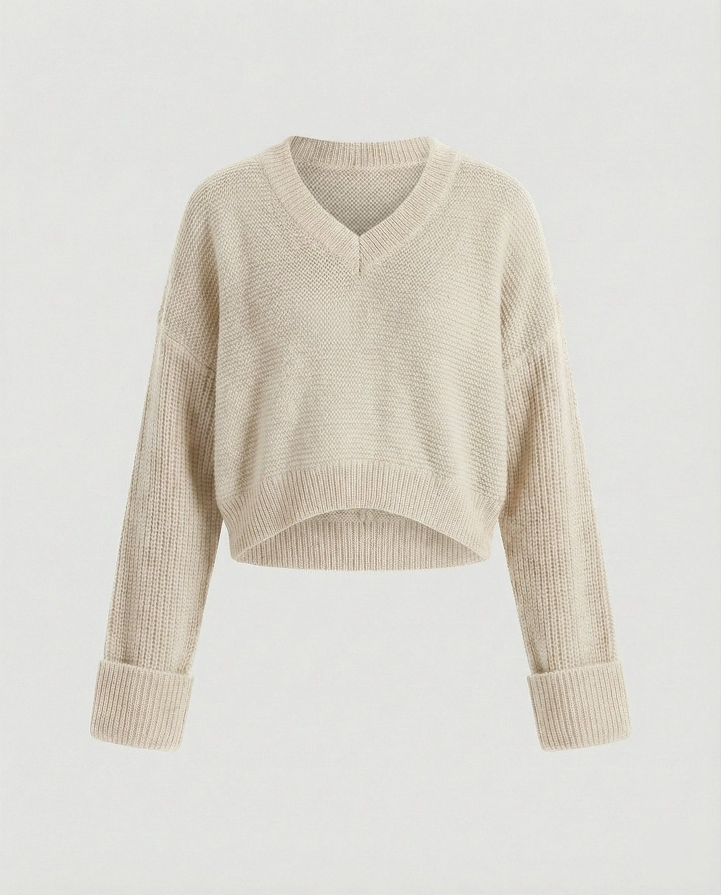 Damen Pullover V-Ausschnitt Modern