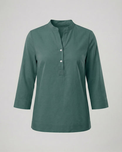 Damen Bluse Stehkragen Modern Eleganz
