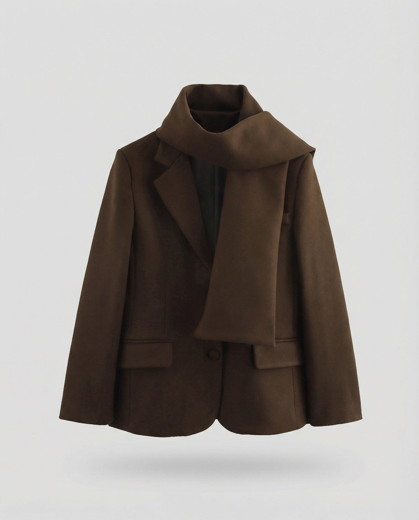 Damen Blazer Elegante Jacke Mit Schal