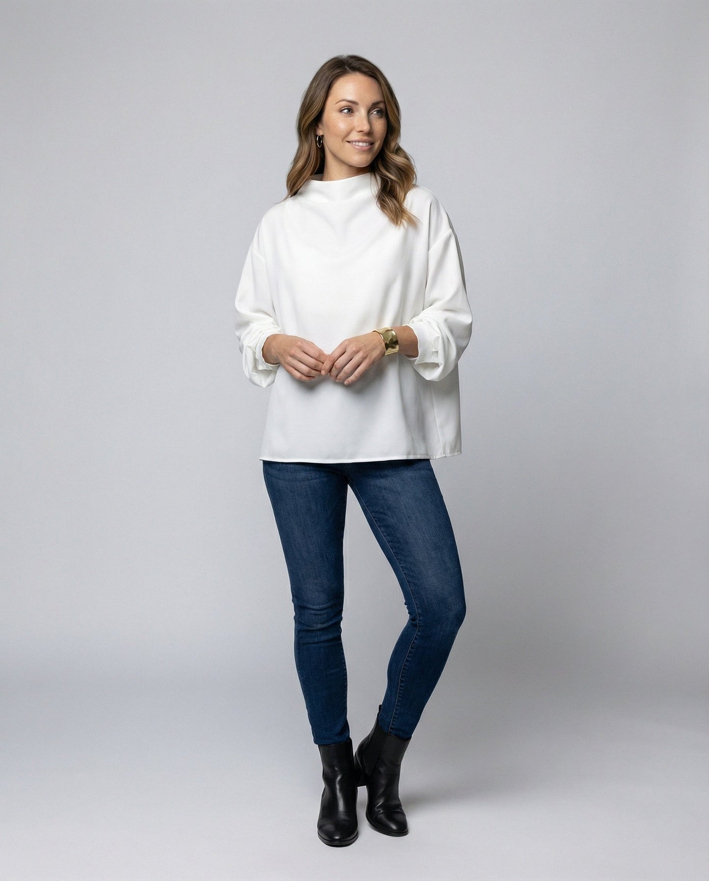 Damen Rollkragenpullover Großes Design - Norvielle