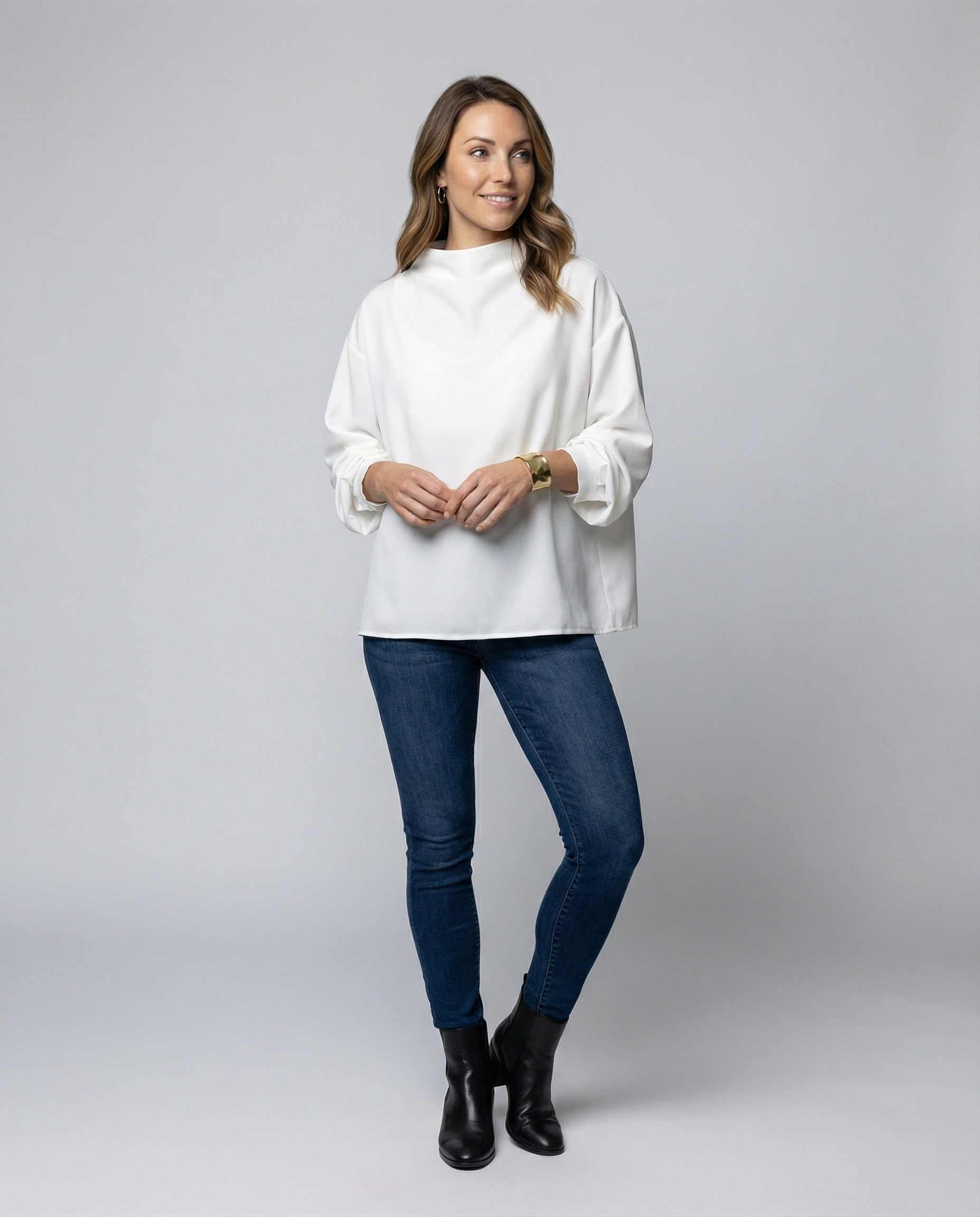 Damen Rollkragenpullover Großes Design - Norvielle