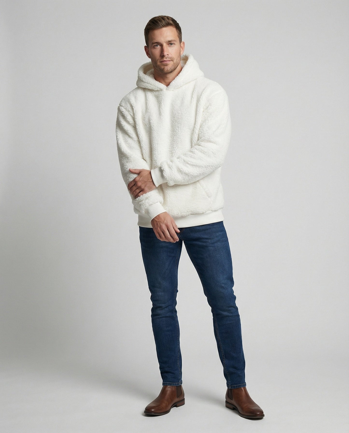 Herren Teddy-Hoodie Warm Bequem - Norvielle