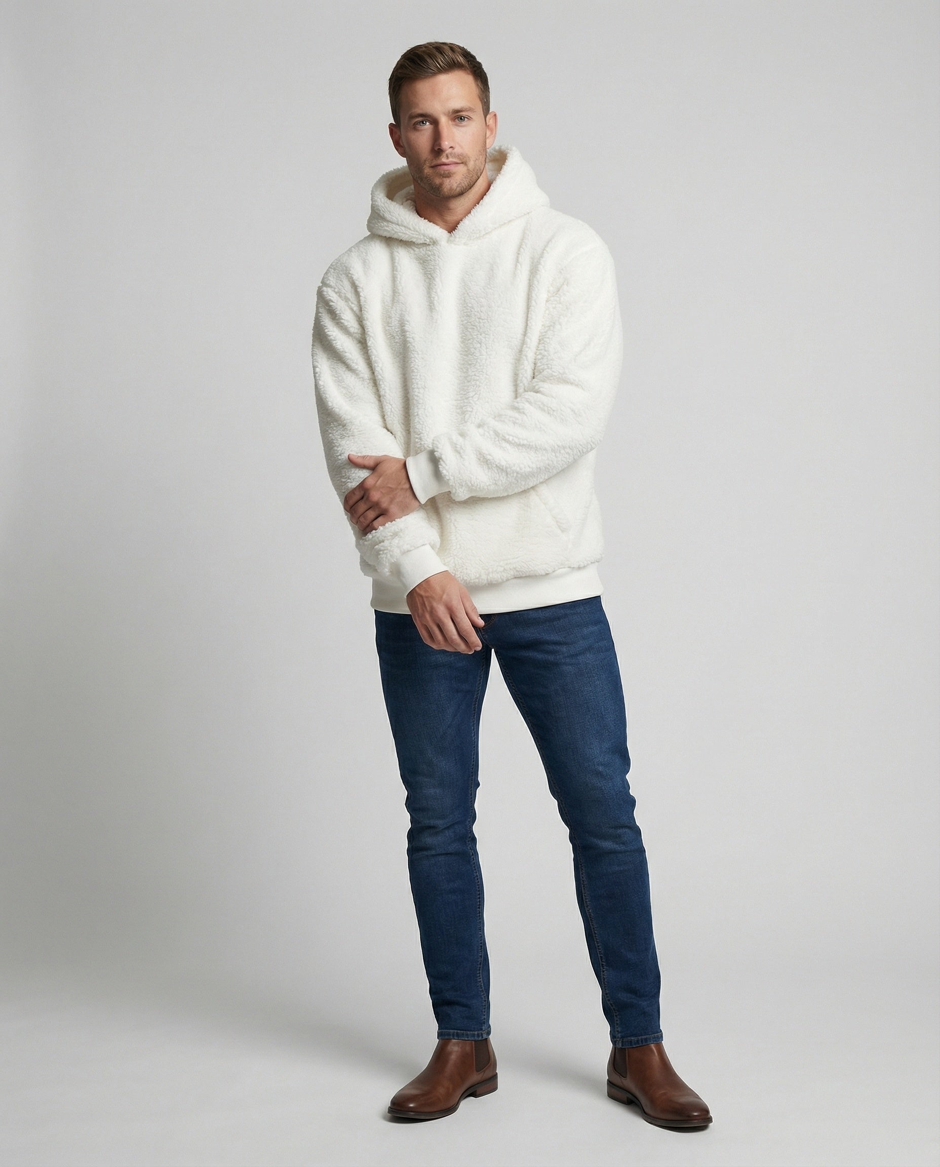 Herren Teddy-Hoodie Warm Bequem - Norvielle
