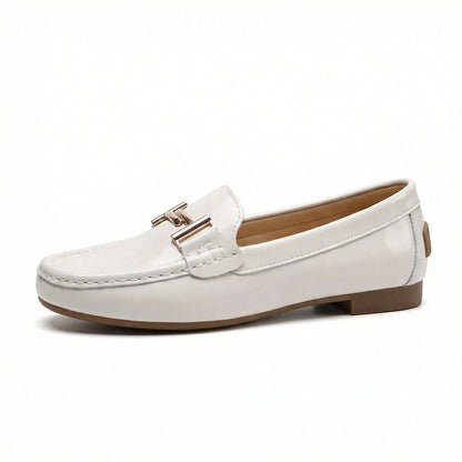 Damen Leder Arbeitsflats Schuhe