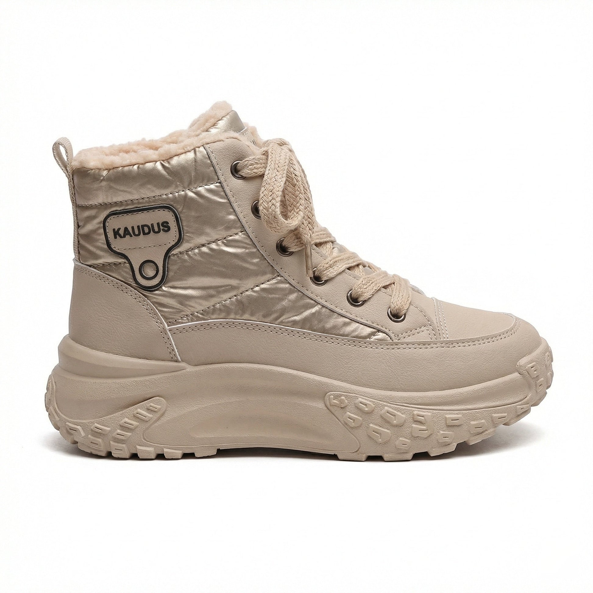 Damen Winterstiefel Gefüttert Rutschfest Hoher Kragen - Norvielle