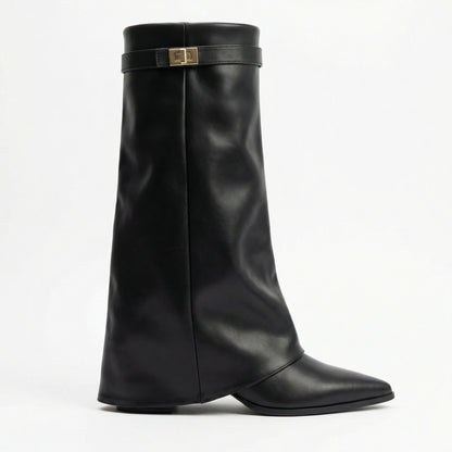 Damen Stiefel Wildleder Braun Heidi Stil