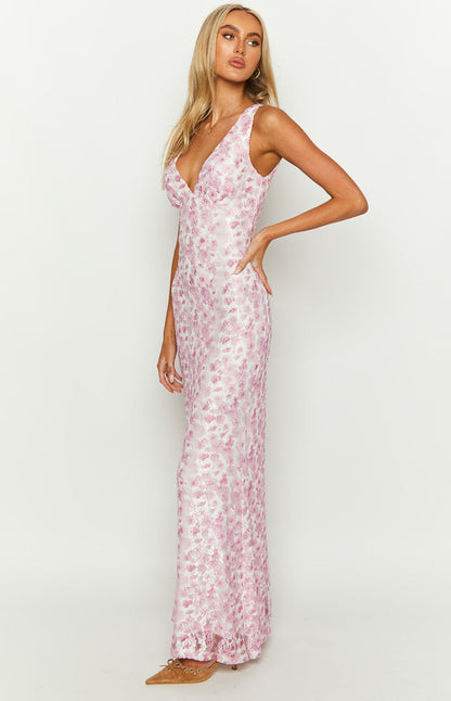 Elegantes Damen Hochzeitskleid Maxi Lang