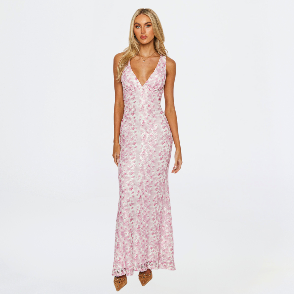 Elegantes Damen Hochzeitskleid Maxi Lang - Norvielle