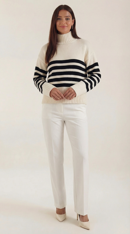 Damen Oversized Pullover Gestreift - Norvielle