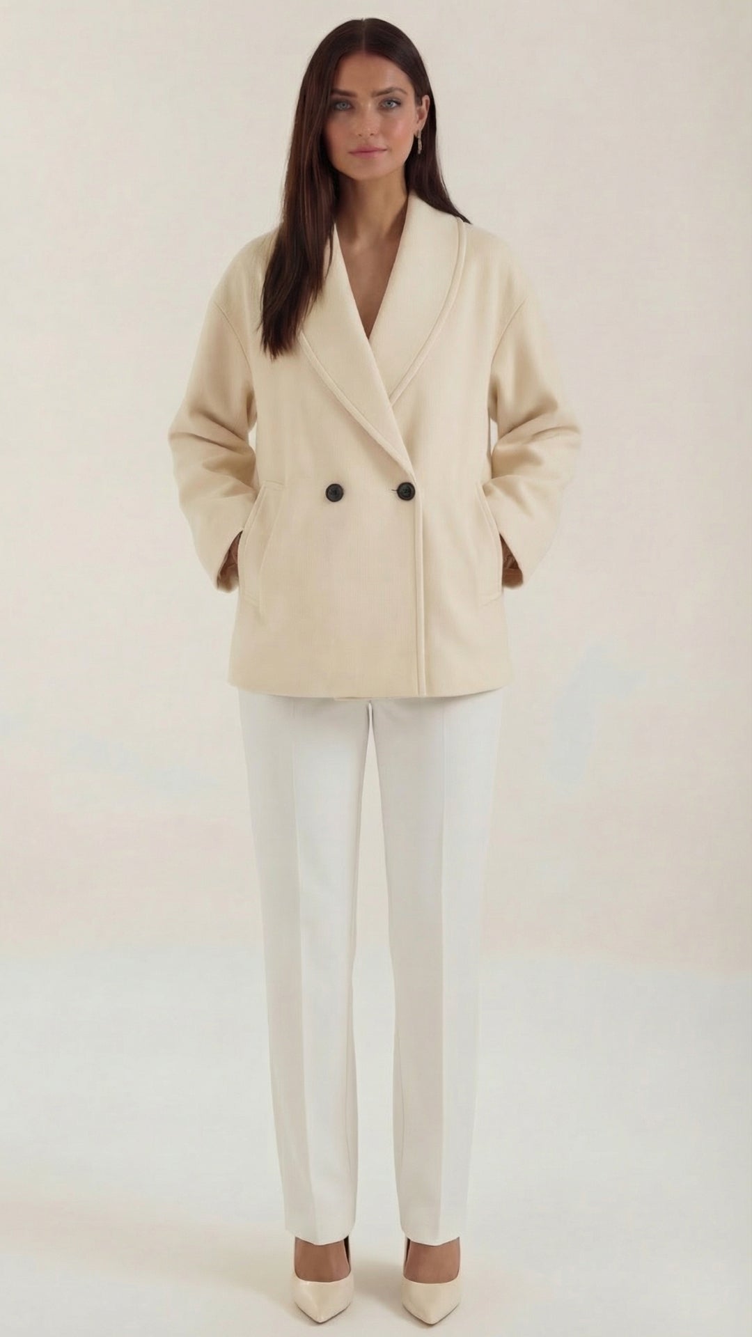 Damen Oversized Mantel Modern Groß - Norvielle