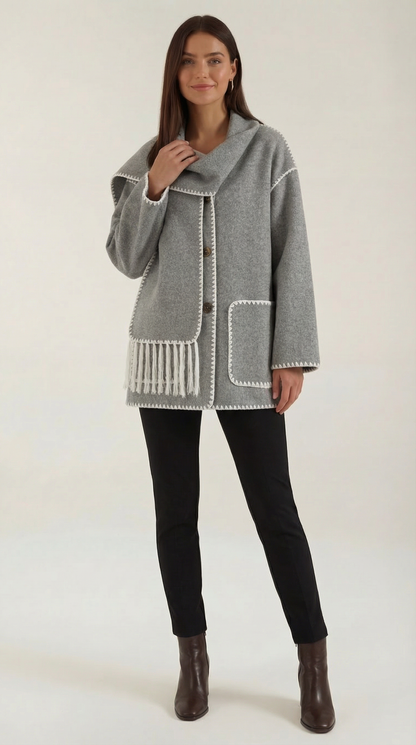 Damen Steppjacke Modern Kontrastbesetzt - Norvielle