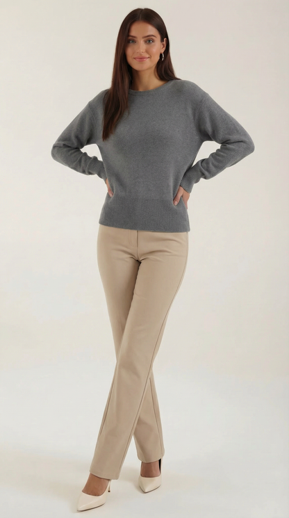 Damen Strickpullover Glitzer Crystal Bauchfrei - Norvielle