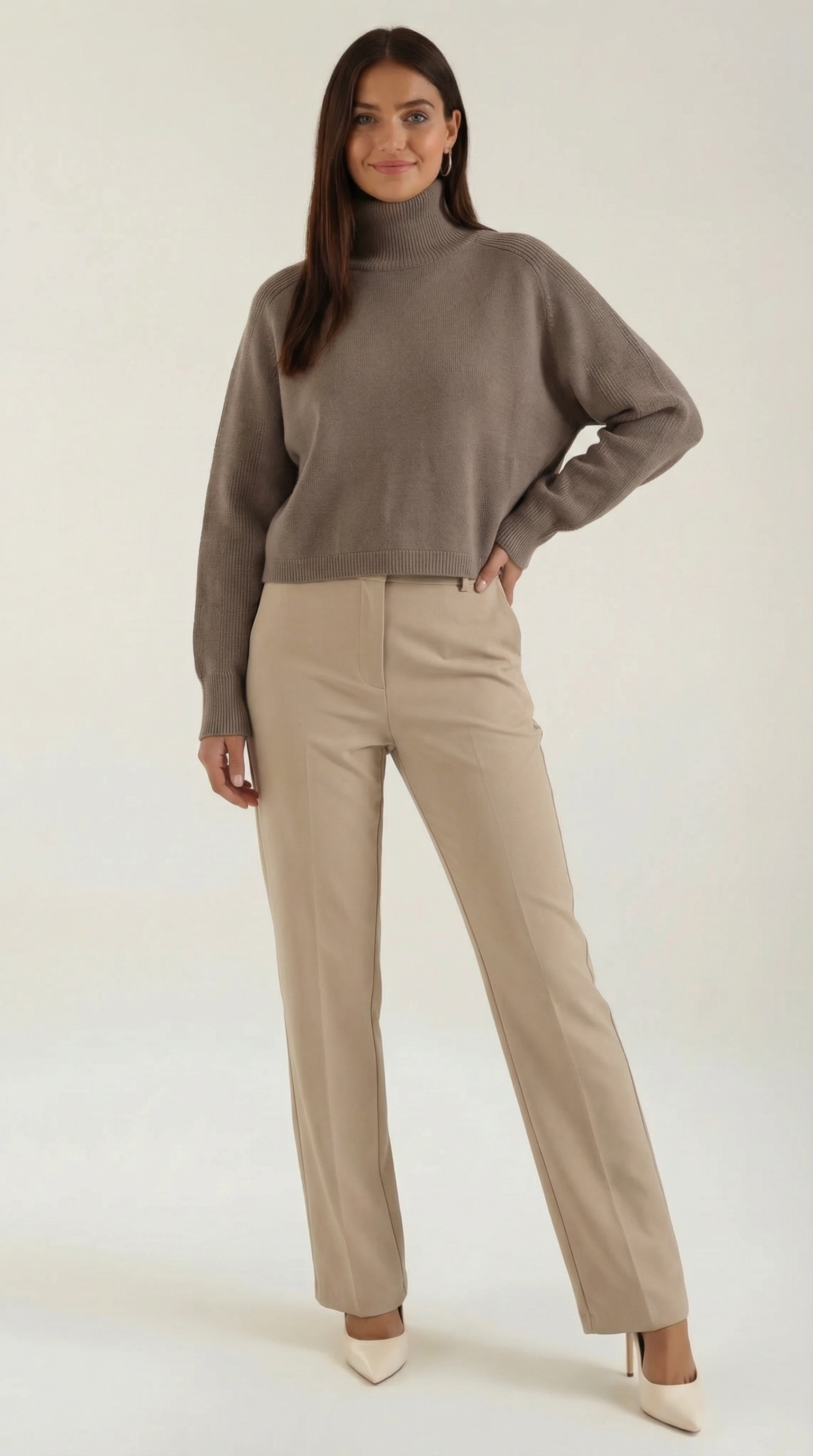 Strickpullover Damen Rollkragen Weich - Norvielle