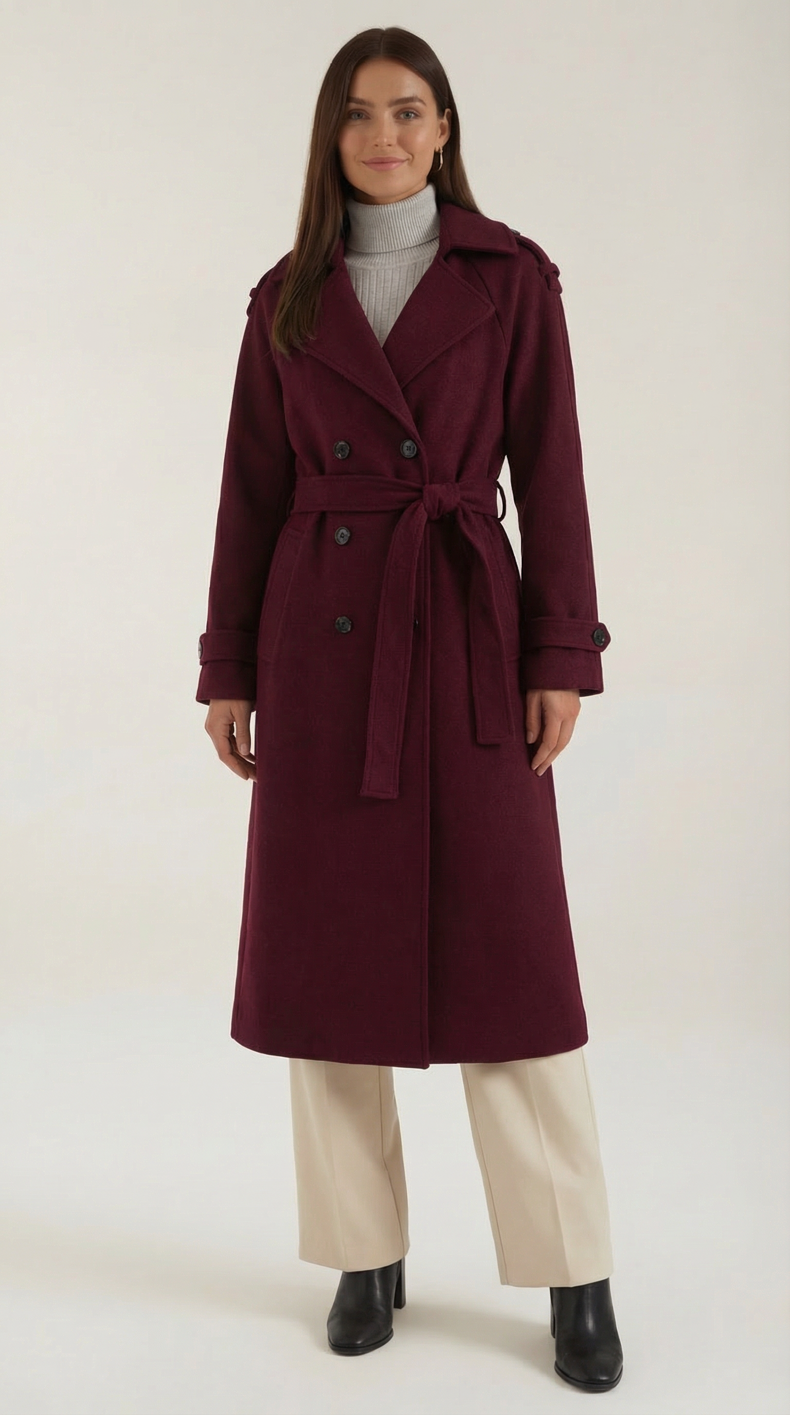 Damen Trenchcoat Wasserfest Elegant Lang - Norvielle