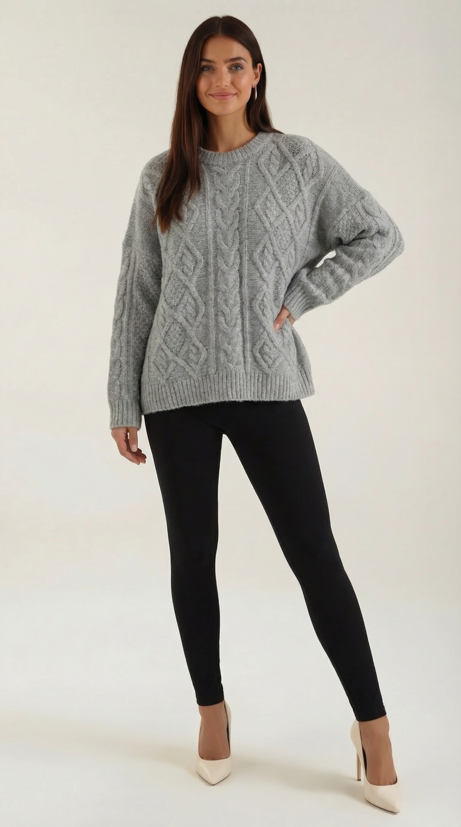 Damen Grobstrickpullover Warm Bequem - Norvielle