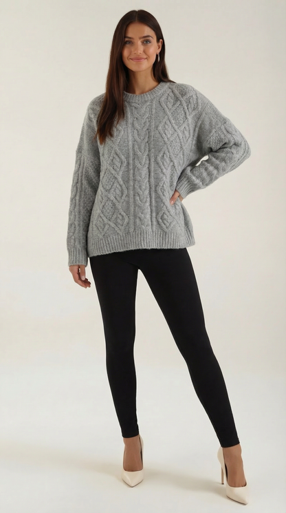 Damen Grobstrickpullover Warm Bequem - Norvielle