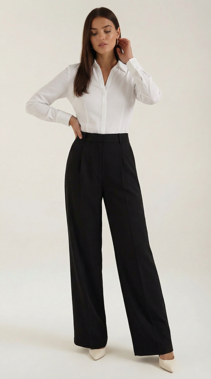 Damen Hose Elastischer Bund Weit - Norvielle